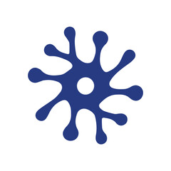 Neuron logo or nerve cell logo with concept vector illustration template.