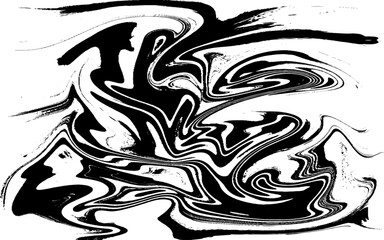 Ebru marbling, traditional Turkish painting art. White and black marble texture vector background.