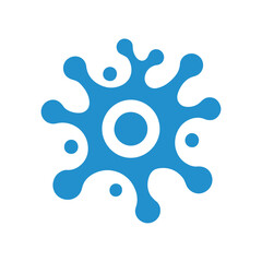 Neuron logo or nerve cell logo with concept vector illustration template.