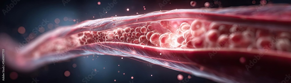 Poster low sodium and inactive lifestyle in plaque buildup concept. abstract representation of blood flow i