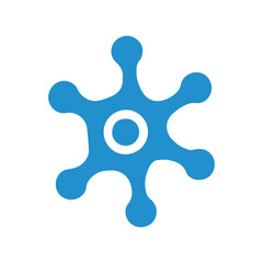 Neuron logo or nerve cell logo with concept vector illustration template.