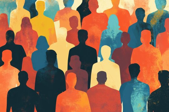 People network audience invitation and social media marketing vector illustration, Illustration depicting people networking, featuring social media marketing icons and an invitation concept  