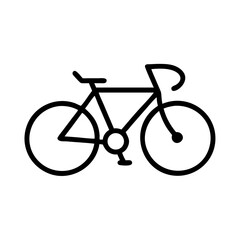 Fototapeta premium Bicycle icon in black and white