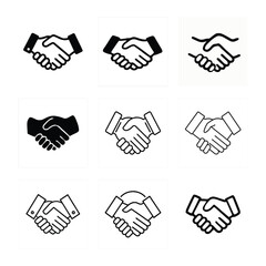 Handshake icon set
