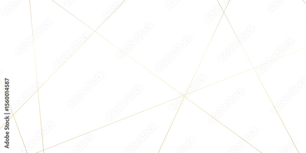 Poster seamless random geometric golden square lines pattern on a transparent background. realistic line ge