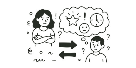 setting personal boundaries vector illustration