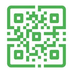 QR Code Vector Icon – Flat Style Quick Response Symbol for Mobile Apps and Contactless Features