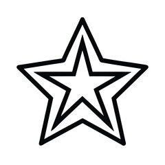 Rating Star Outline Vector Icon – Thin Line Star Symbol for Web, Mobile, and Product Ratings