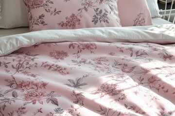 Toile De Jouy vintage floral pattern featuring delicate florals wildflowers and romantic motifs, Elegant Toile De Jouy vintage floral pattern featuring intricate wildflowers and romantic motifs  