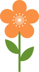 flower icon set vector illustrations