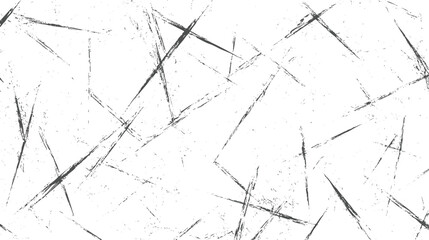 Crosshatched chaotic white line pattern texture. Scratched grunge overlay. Suitable for distressed, worn, or noisy visual aesthetics.
