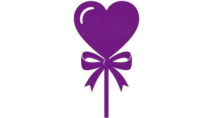 Fototapeta premium Isolated Heart Lollipop with Bow