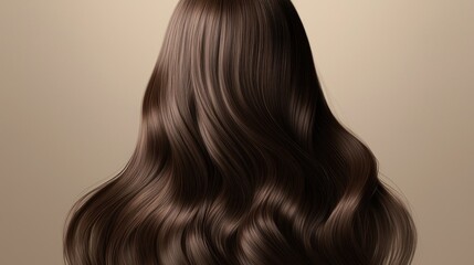 Fototapeta premium Wavy brown hair