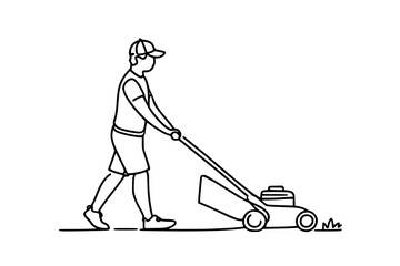 man with vacuum cleaner