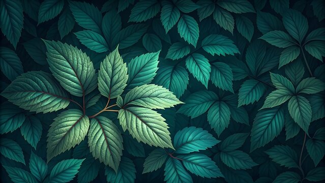 Green leaves seamless pattern background for contributor stock adobe