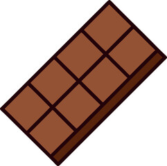 Chocolate bar isolated on white
