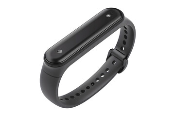 Slim fitness tracker band with heart-rate sensor Neutral studio backdrop and high detail surface and top view. Suitable for editorial features and digital banners. High resolution and print ready.