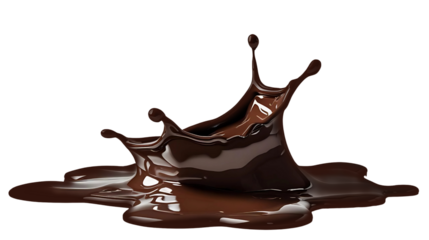 chocolate splash isolated on transparent background - food, drink, lifestyle, diet design element PBG cutout