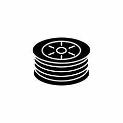 creative details Outline thermal cable spool icon vector illustration