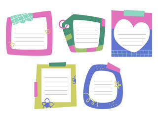 Cute Colorful Sticky Notes Journal Decoration Set