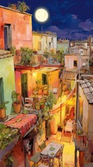 Painting neighborhood furniture alleyway.