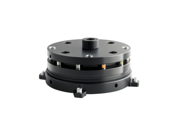 Compact LiDAR sensor with rotating top Dark background and high‑key lighting and high detail surface. Suitable for editorial features and digital banners. High resolution and print ready.