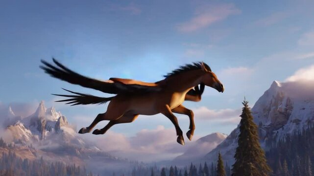 Hippogriff. Mythological animal.