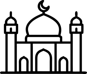 ICON, ISLAMIC MOSQUE, VECTOR