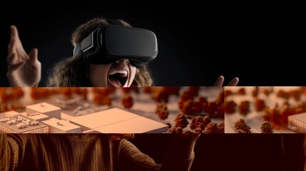 Vr woman excited
