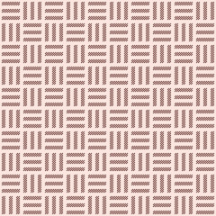 Wicker woven basket texture in beige. Seamless pattern vector illustration