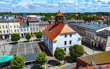 Architecture of Ostrzeszow old town, Poland