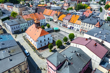 Architecture of Ostrzeszow old town, Poland