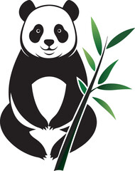 This collection of images showcases various illustrations of pandas, some in cartoonish styles and others more realistic, capturing them sitting or with bamboo
