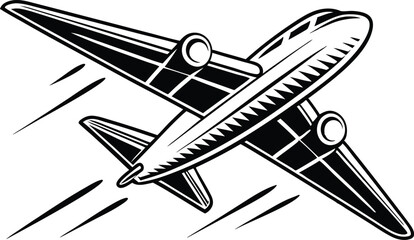 Commercial Airplane Design Set Featuring Modern Aircraft in Clean and Realistic Style. Passenger Jet and Commercial Plane Illustration Collection for Aviation Projects. Commercial Airplane