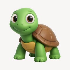 Fototapeta premium Cute cartoon turtle illustration.
