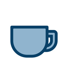Fototapeta premium シンプルなコーヒーカップのアイコンイラスト
