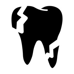 Made in the UK Hygiene is crucial even for a cracked tooth vector icon solid style.