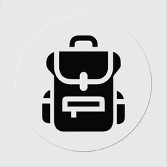 Premium Vector Backpack & School bag study icon Gray vector icons illustration,