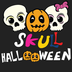 cute skull halooween