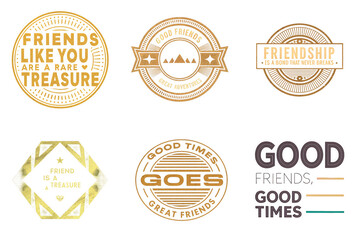 Friendship treasure adventure good times set isolated on a transparent background image
