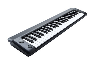 -key Bluetooth MIDI controller keyboard Bright background and soft studio lighting and realistic material texture. Ideal for print and web promotions and social media posts. High resolution and print