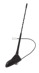 Close view of external radio antenna of a car. Spare parts for vehicle catalog.
