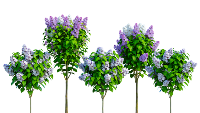 Vibrant Lilac Trees A Collection of Spring Blossoms