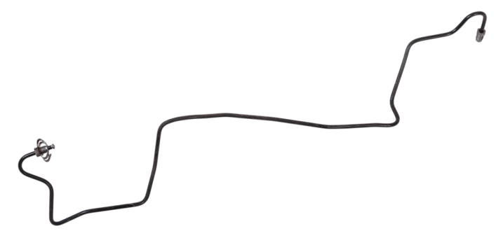 A metal brake pipe is part of the vehicle’s brake system, which supplies brake fluid under pressure to the service brake cylinders or calipers on wheels. Spare parts for sale in auto service.