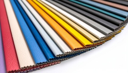 Fototapeta premium A vibrant group of colorful wooden drawing pencils, perfect for art and education, arranged on a clean white background