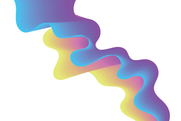 Gradient vector background featuring smooth iridescent waves and a clean white negative space