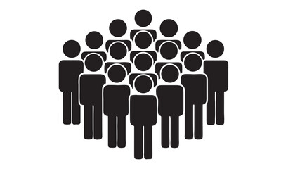 People icon set in trendy flat style