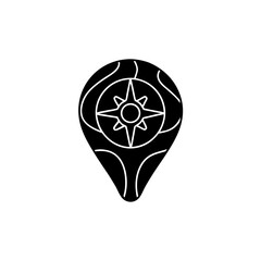 creative details Outline Map Pin Location Icon vector illustration
