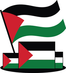  palestine pride vector, political flag illustration, palestine flag isolated, flat design palestine flag,