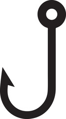 Fishing hook silhouette, Fish hook icon, fishing hook logo,   Fish hook logo icon vector, hook icon